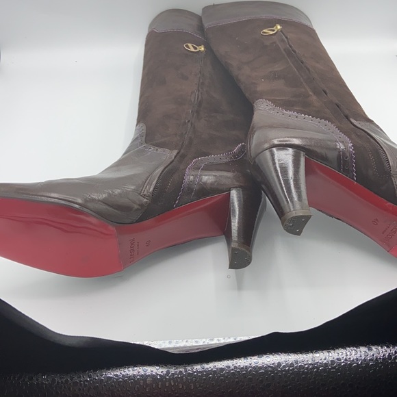 a.testoni leather and suede dress boot - Picture 2 of 9